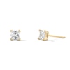 Thumbnail Image 1 of 14K Gold Plated 4mm Square CZ Solitaire Studs