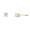 Thumbnail Image 1 of 14K Gold Plated 3mm CZ Round Solitaire Studs