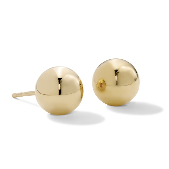 14K Gold Plated Hollow 8mm Ball Studs