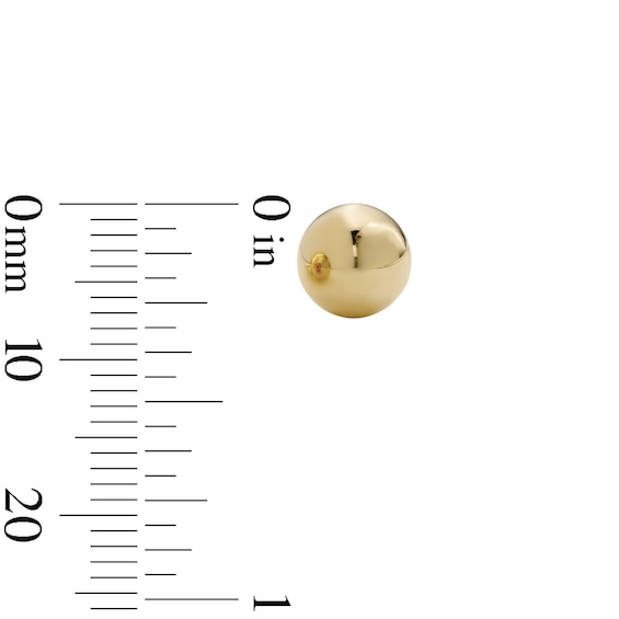14K Gold Plated Hollow 8mm Ball Studs