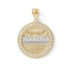 Sterling Silver and 14K Gold Plate CZ Last Supper Medallion Charm