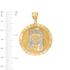 Sterling Silver and 14K Gold Plated Jesus Christ Medallion Charm