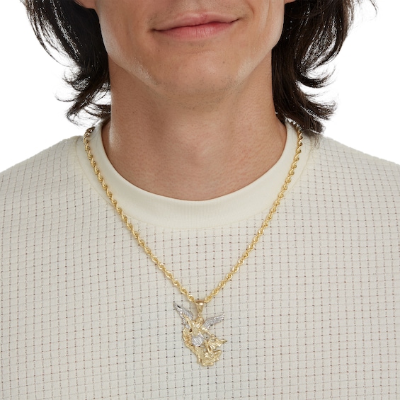 14K Gold Plated Two-Tone St. Michael Angel Charm