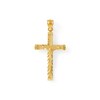 14K Gold Plated Diamond-Cut Crucifix Charm