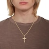 14K Gold Plated Diamond-Cut Crucifix Charm