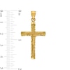 14K Gold Plated Diamond-Cut Crucifix Charm