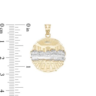 14K Gold Plated Two-Tone Last Supper Medallion Charm