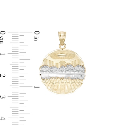 14K Gold Plated Two-Tone Last Supper Medallion Charm