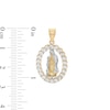 14K Gold Plated Two-Tone CZ Frame Our Lady of Guadalupe Charm