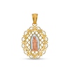 14K Gold Plated Tri-Tone Religious Charm