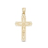 14K Gold Plated Diamond-Cut Crucifix Charm