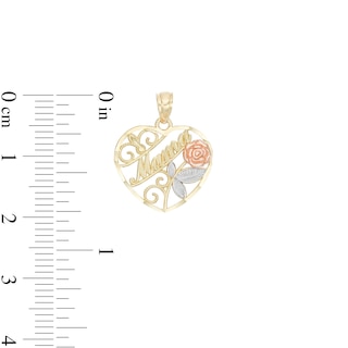 Sterling Silver and 14K Gold Plate Mom Charm