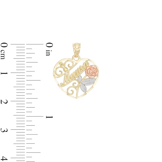 Sterling Silver and 14K Gold Plate Mom Charm