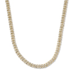 18K Gold Plated 5mm CZ Cuban Curb Chain - 18"