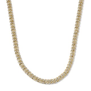 18K Gold Plated 5mm CZ Cuban Curb Chain - 18"