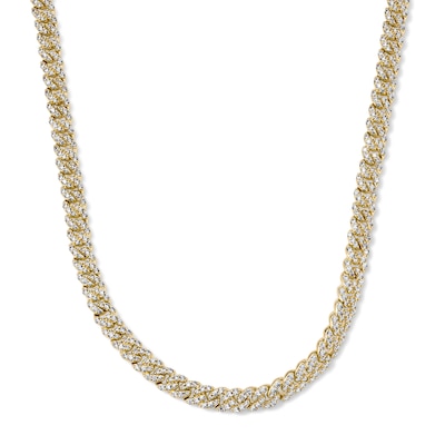 18K Gold Plated 5mm CZ Cuban Curb Chain - 18"