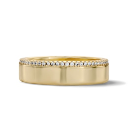 14K Gold Plated CZ-Lined Band - Size 10.5