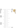 Thumbnail Image 2 of 14K Gold Plated CZ Pavé Curve Flatback Studs