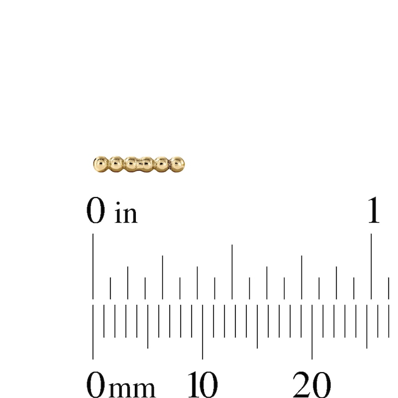 14K Gold Plated Beaded Bar Studs