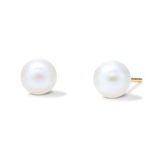 14K Gold Plated Freshwater Cultured Pearl Studs
