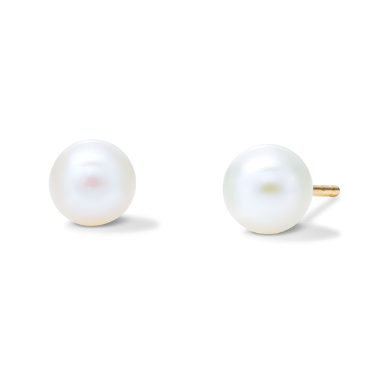 14K Gold Plated Freshwater Cultured Pearl Studs