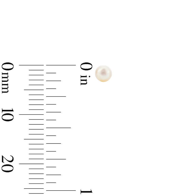 Main Image 2 of 14K Gold Plated 3mm Cultured Freshwater Pearl Studs