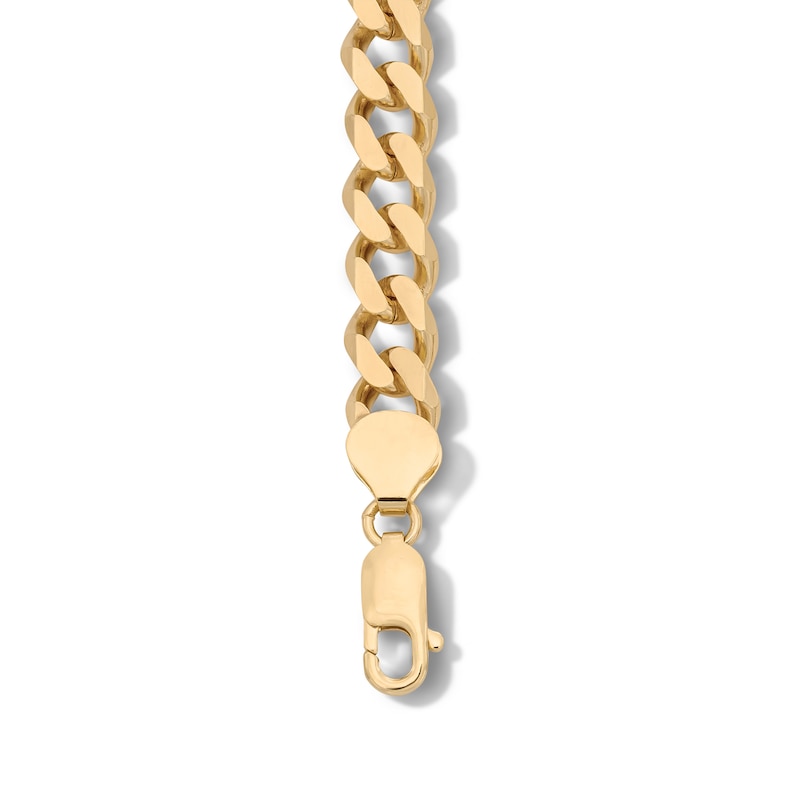 Main Image 2 of 14K Gold Plated Diamond-Cut Curb Chain Bracelet - 8.5"