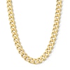 Thumbnail Image 1 of 14K Gold Plated Diamond-Cut Curb Chain - 22"