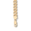 Thumbnail Image 2 of 14K Gold Plated Diamond-Cut Curb Chain Bracelet - 7.5"