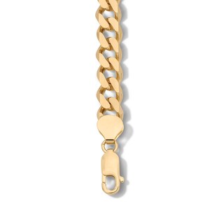 14K Gold Plated Diamond-Cut Curb Chain Bracelet - 7.5"
