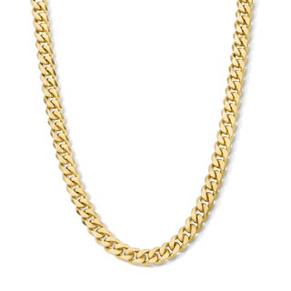 14K Gold Plated Diamond-Cut Curb Chain - 24"