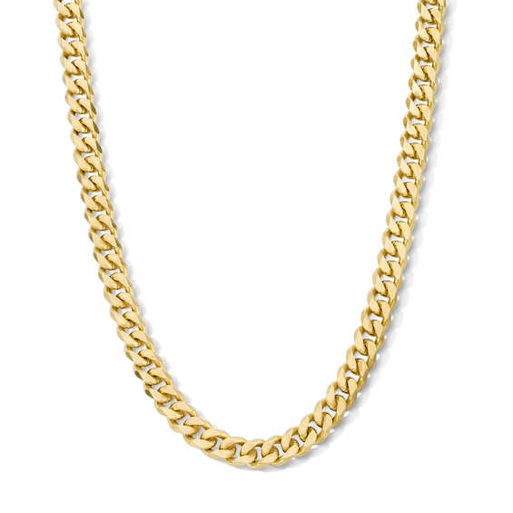 14K Gold Plated Diamond-Cut Curb Chain - 24"