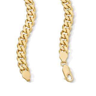 14K Gold Plated Diamond-Cut Curb Chain - 24"
