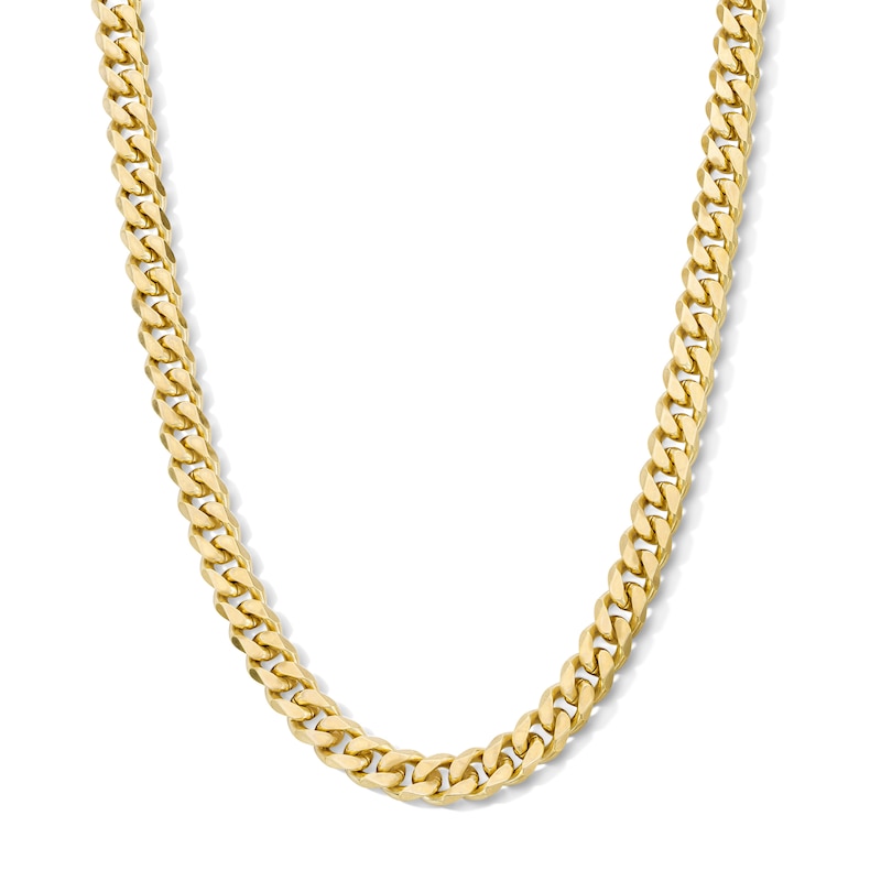 Main Image 1 of 14K Gold Plated Diamond-Cut Curb Chain - 20"
