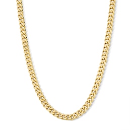 14K Gold Plated Diamond-Cut Curb Chain - 22"