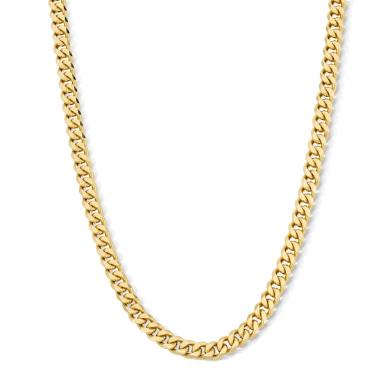 14K Gold Plated Diamond-Cut Curb Chain - 22"