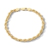 Thumbnail Image 1 of 14K Gold Plated Rope Chain Bracelet - 8.5"