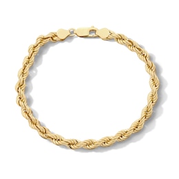 14K Gold Plated Rope Chain Bracelet - 8.5"