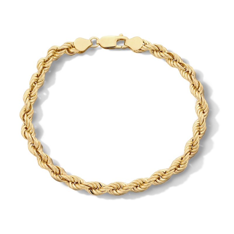 Main Image 1 of 14K Gold Plated Rope Chain Bracelet - 8.5"