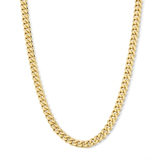 14K Gold Plated Diamond-Cut Curb Chain - 20"