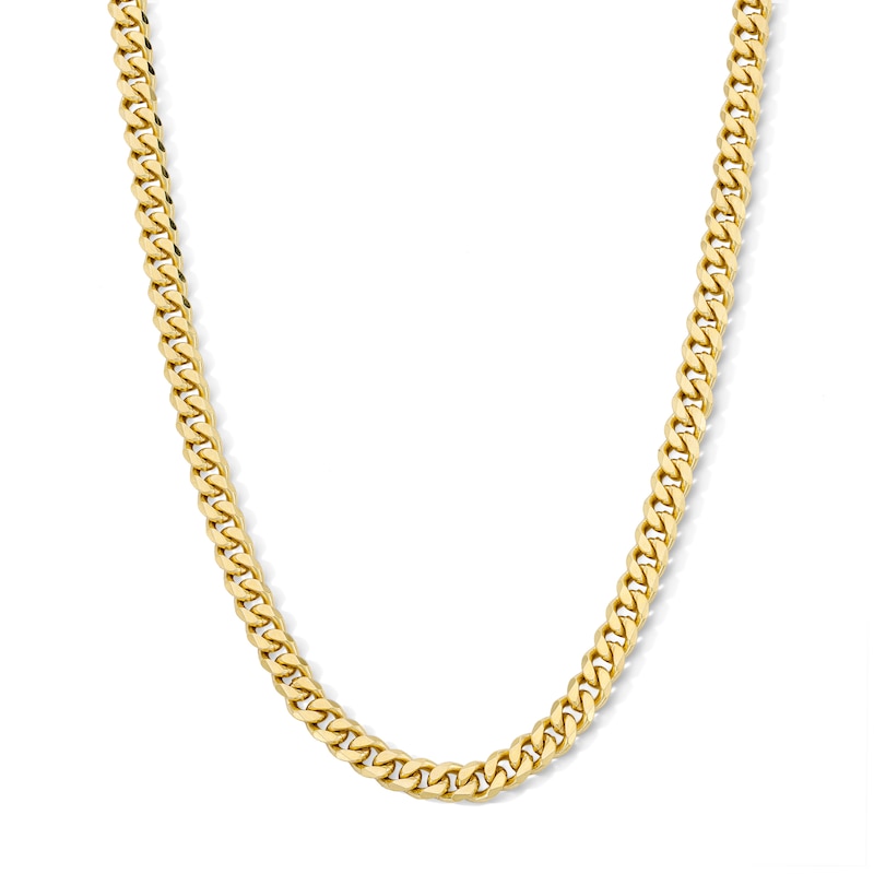 Main Image 1 of 14K Gold Plated Diamond-Cut Curb Chain - 20"