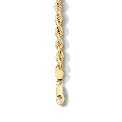 14K Gold Plated Rope Chain Bracelet - 7.5"