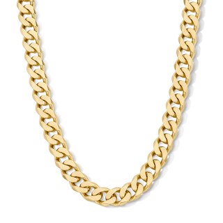 14K Gold Plated Diamond-Cut Curb Chain - 30"
