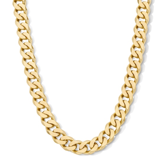 14K Gold Plated Diamond-Cut Curb Chain - 30"