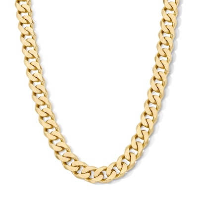 14K Gold Plated Diamond-Cut Curb Chain - 26"