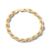 Thumbnail Image 1 of 14K Gold Plated Rope Chain Bracelet - 8.5"