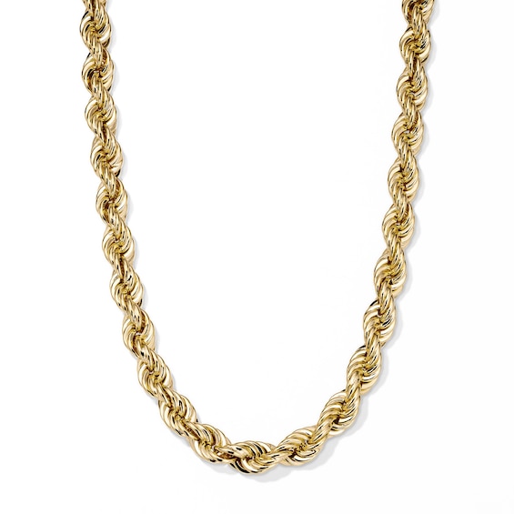 14K Gold Plated 10mm Rope Chain - 22"