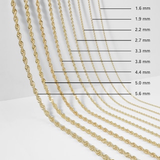 14K Gold Plated 10mm Rope Chain - 22"