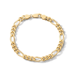 14K Gold Plated Figaro Chain Bracelet - 7.5"