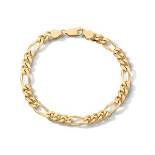 14K Gold Plated Figaro Chain Bracelet - 7.5"